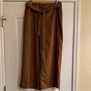 Banana Republic Tan Wide-Leg Trousers